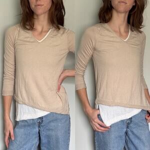 Kokun Cashmere Layered Sweater